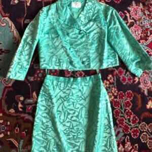 Vintage silk Hong Kong skirt suit